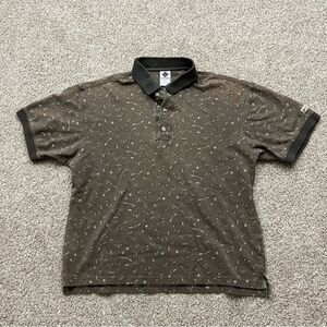 Vintage Columbia Sportswear Dragonfly All over Print polo Men's L